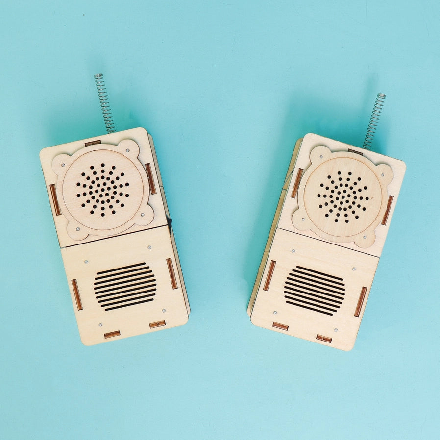 Build and Learn Walkie-Talkie STEM Kit (Set of 2) - Brain Spice