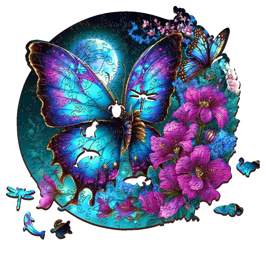 Butterfly Wooden Jigsaw - 200pc - Brain Spice