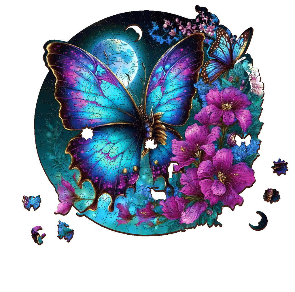 Butterfly Wooden Jigsaw - 200pc - Brain Spice