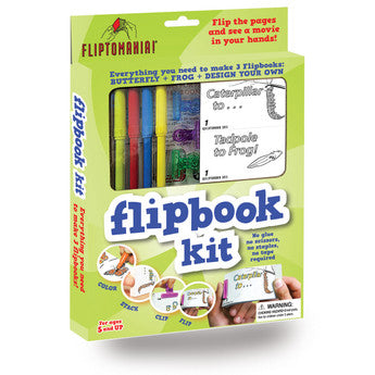 Butterfly and Frog - DIY Animation Flipbook Kit - Brain Spice
