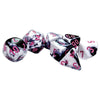 Gemini Black-White-Pink - Polyhedral 7-Dice Set - Brain Spice