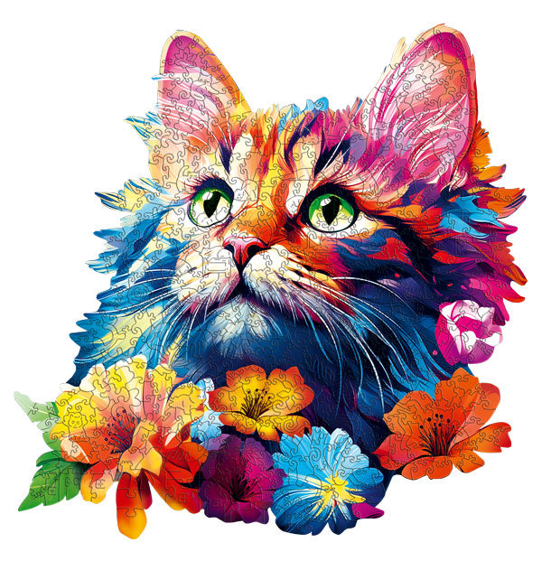 Cat Wooden Jigsaw - 500pc - Brain Spice