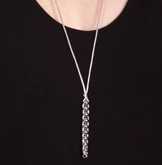 Caterpillar Unisex Necklace - Rainbow & Silver - KAIKO Fidgets - Brain Spice