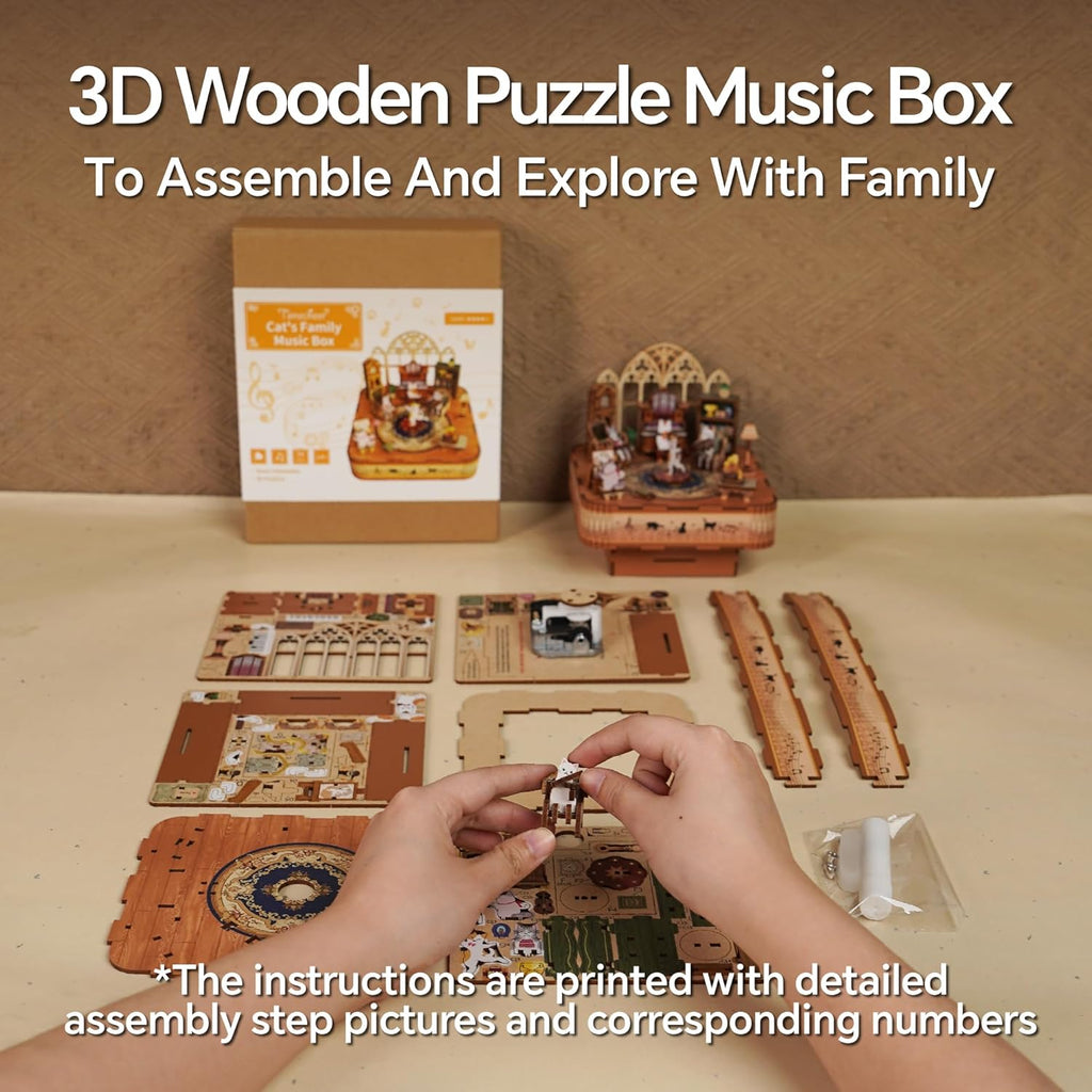 Cats Family - Music Box Kit - Brain Spice
