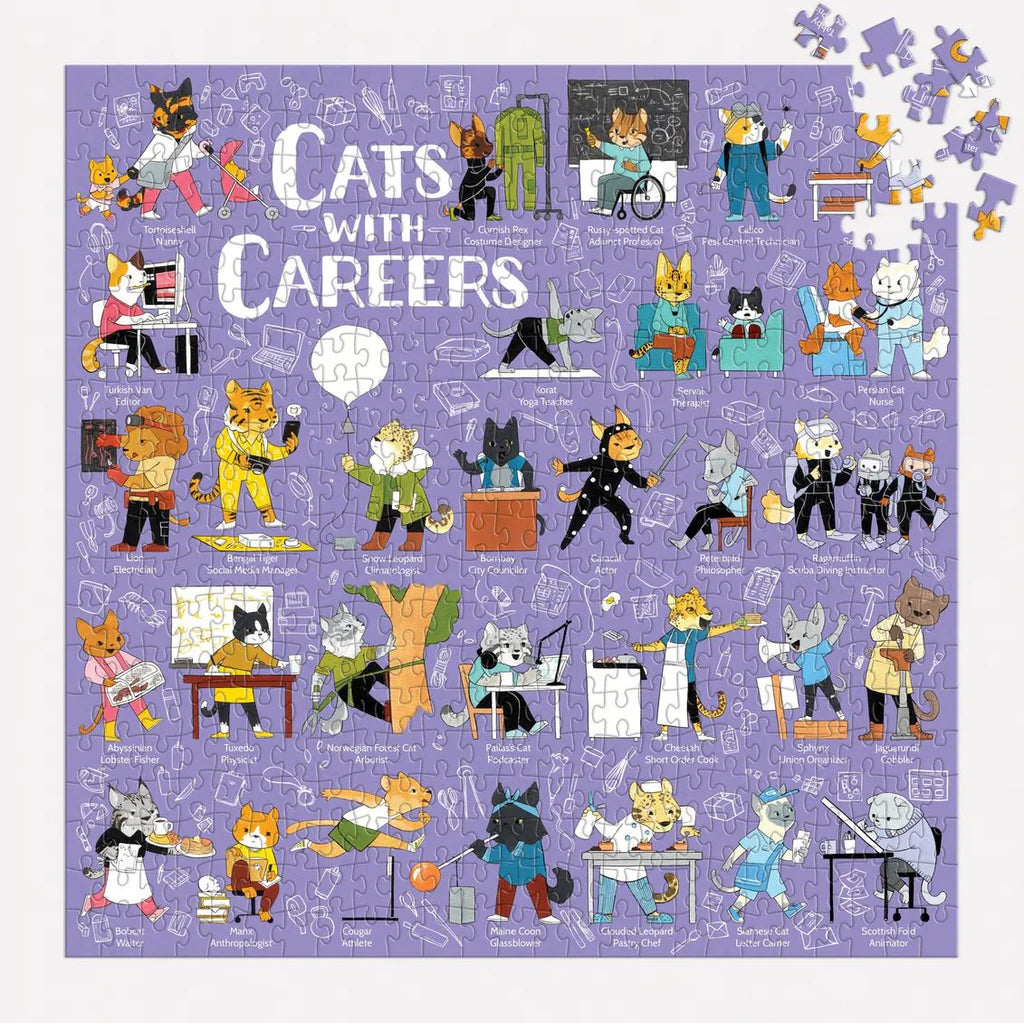 Cats with Careers - Jigsaw 500pc - Brain Spice