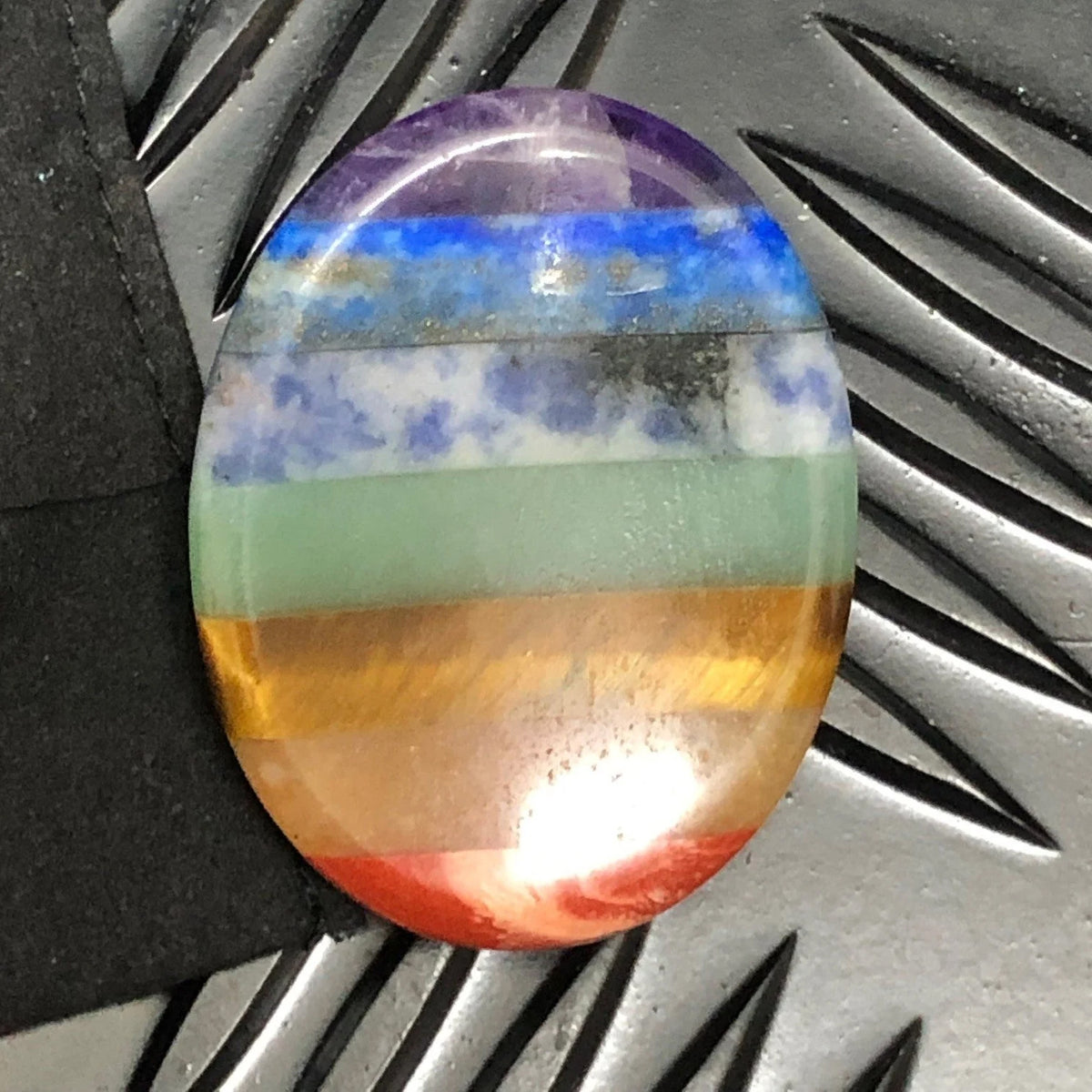 Chakra Rainbow Rubbing Stone | Brain Spice