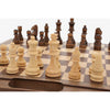 Chess Checkers & Backgammon Set - Folding Walnut 16inch - Brain Spice