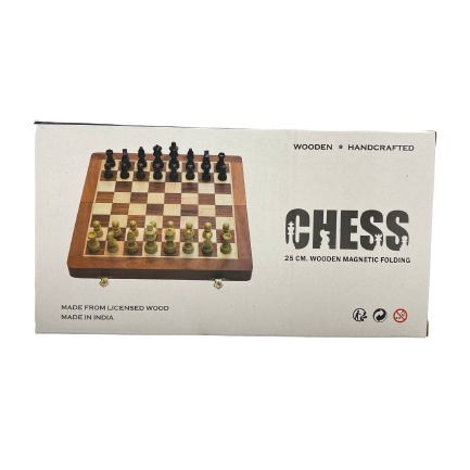 Chess Folding Wood Magnetic Set - 25cm
