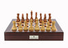 Chess Set - Mahogany With Storage Box and 110mm Pieces 20inch - Brain Spice