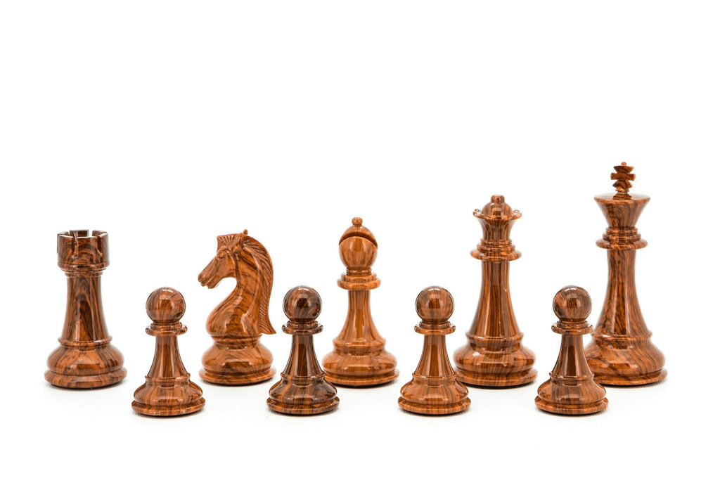 Chess Set - Mahogany With Storage Box and 110mm Pieces 20inch - Brain Spice