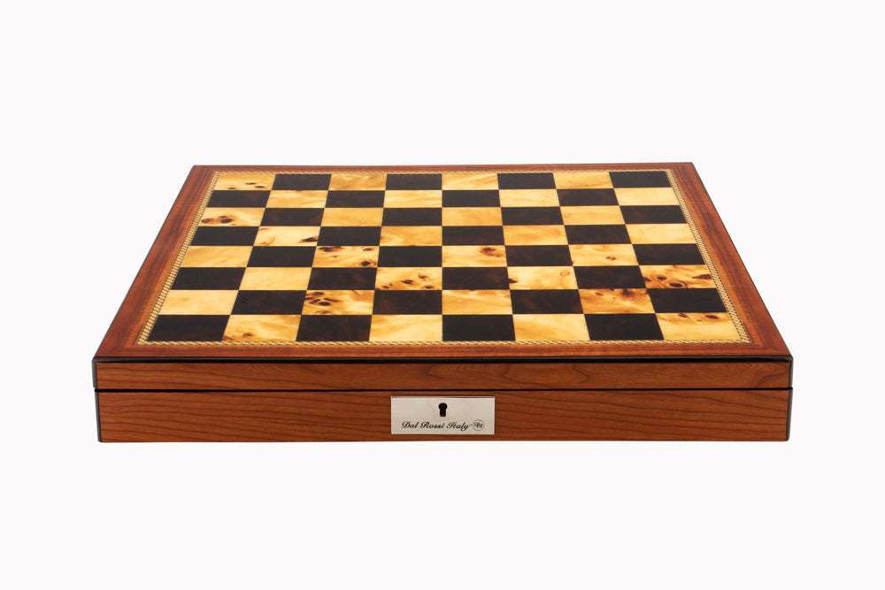 Chess Set - Staunton - Walnut Finish With Compartments 16inch - Brain Spice