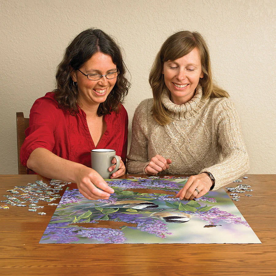 Chickadees and Lilacs - Jigsaw 100pc - Brain Spice