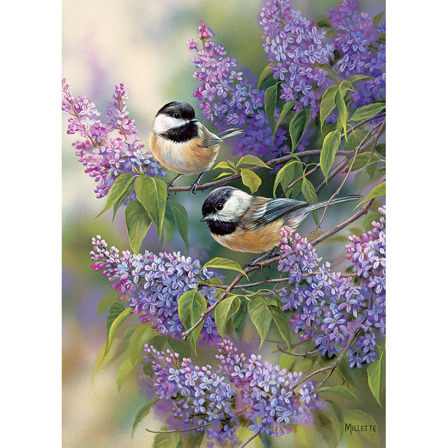 Chickadees and Lilacs - Jigsaw 100pc - Brain Spice