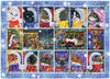 Christmas Cat Stamp Collection Jigsaw 1000pc - Brain Spice