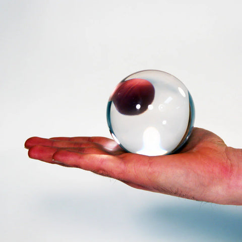 Clear Acrylic Contact Juggling Ball - 80mm - Brain Spice
