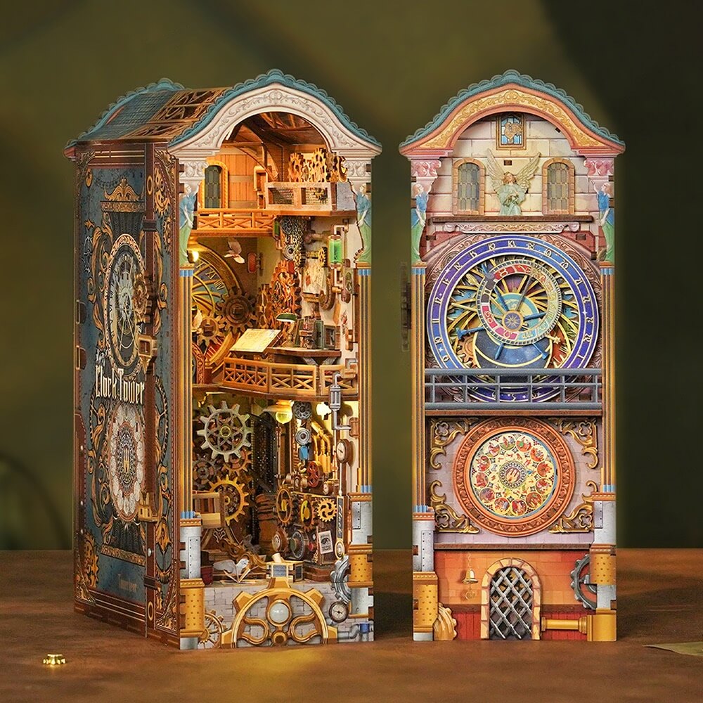 Clock Tower - Large Book Nook Kit - Brain Spice