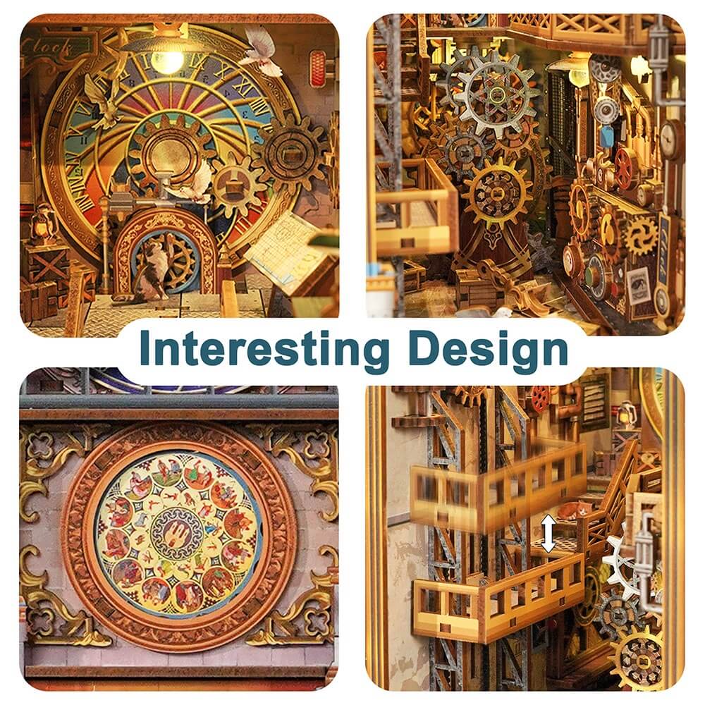 Clock Tower - Large Book Nook Kit - Brain Spice