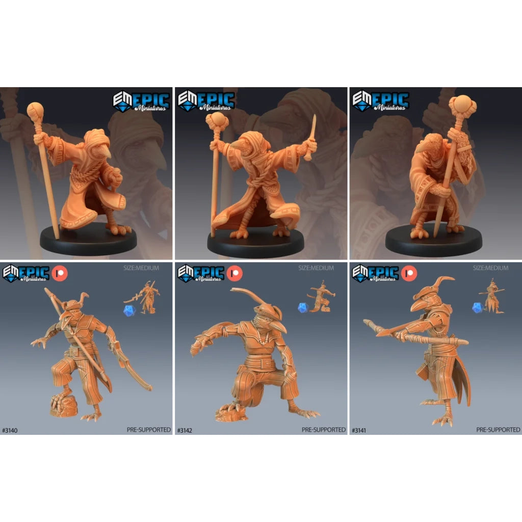 Crowfolk Set A - 6 Figurines - Brain Spice