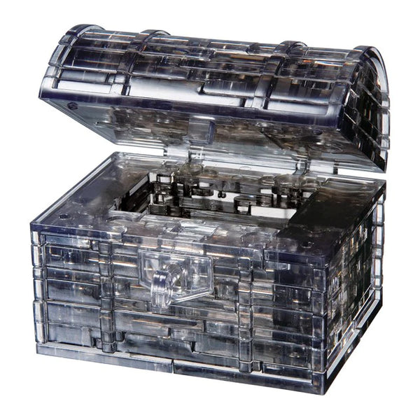 Crystal Black Treasure Chest Puzzle - 3D Jigsaw - 52pc - Brain Spice