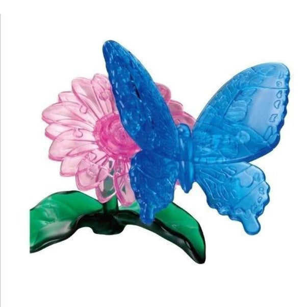 Crystal Blue Butterfly Puzzle - 3D Jigsaw - 38pc - Brain Spice