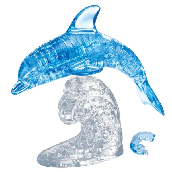 Crystal Blue Dolphins Puzzle - 3D Jigsaw - Brain Spice