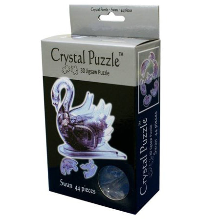 Crystal Clear Swan Puzzle - 3D Jigsaw - 44pc - Brain Spice
