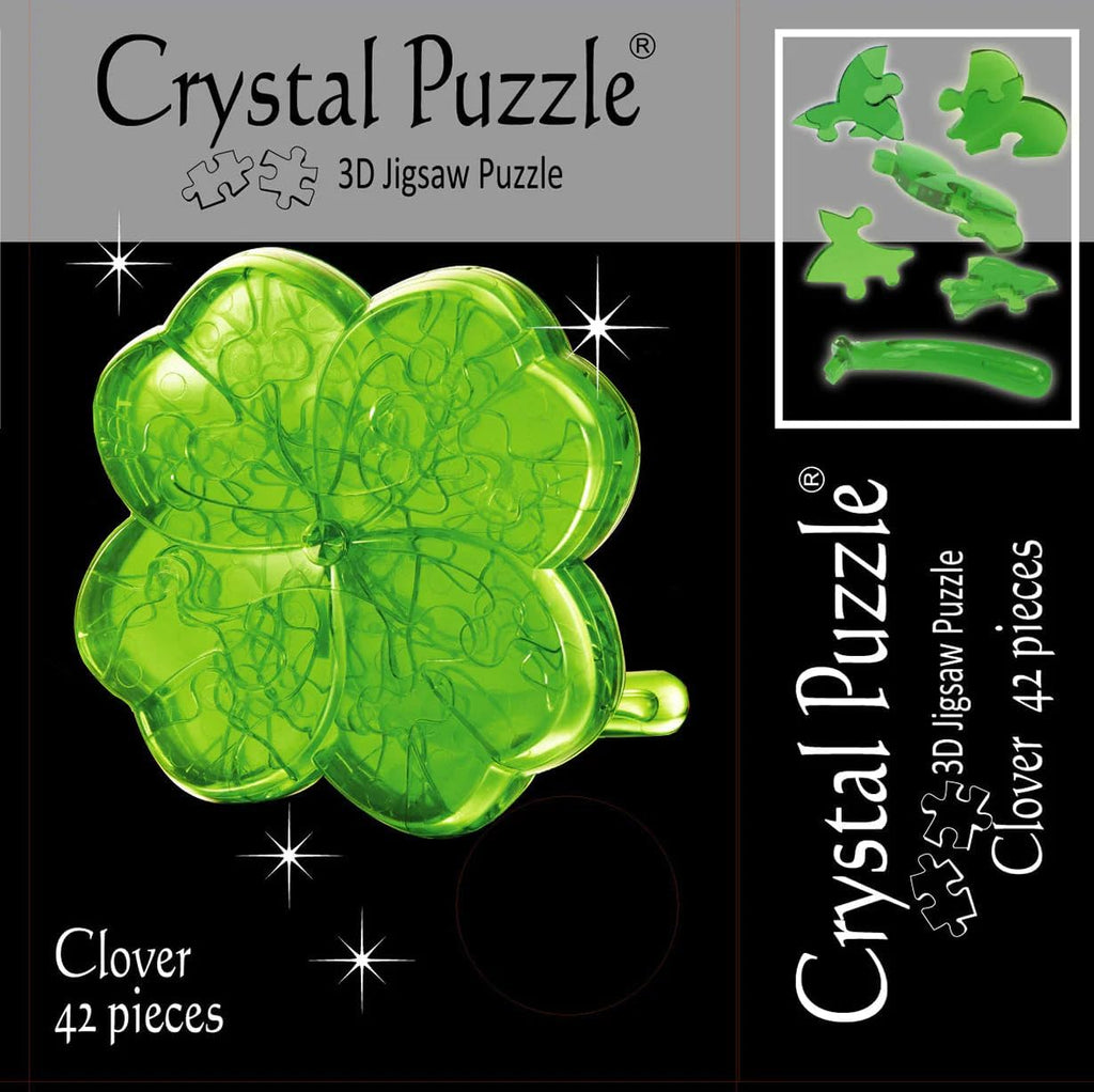 Crystal Clover Puzzle - 3D Jigsaw - 42pc - Brain Spice