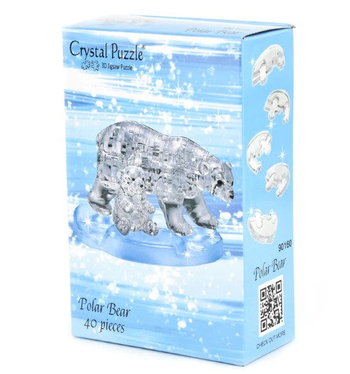 Crystal Polar Bear With Cub Puzzle - 3D Jigsaw - 40pc - Brain Spice