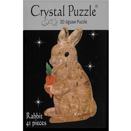 Crystal Rabbit Clear Puzzle - 3D Jigsaw - 41pc - Brain Spice