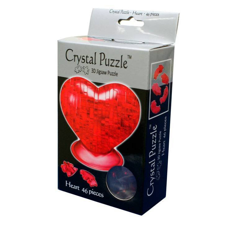 Crystal Red Heart Puzzle - 3D Jigsaw - 46pc - Brain Spice