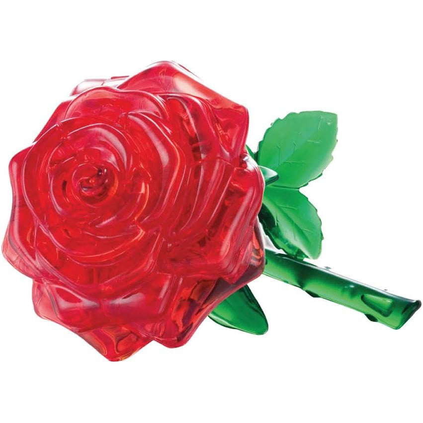 Crystal Red Rose Puzzle - 3D Puzzle - 44pc - Brain Spice