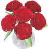Crystal Six Red Roses Puzzle - 3D Jigsaw - 47pc - Brain Spice