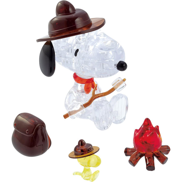 Crystal Snoopy Camping Puzzle - 3D Jigsaw - Brain Spice