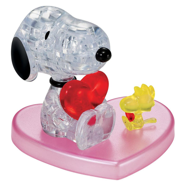 Crystal Snoopy Hug Heart Puzzle - 3D Jigsaw - 34pc - Brain Spice