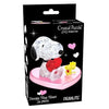Crystal Snoopy Hug Heart Puzzle - 3D Jigsaw - 34pc - Brain Spice