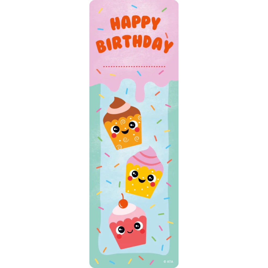 Cup Cakes Birthday - Bookmarks - Brain Spice