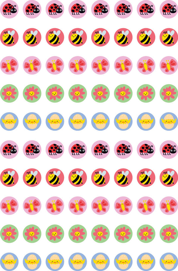 Spring Dots - Dynamic Dots and Stars Stickers - Brain Spice