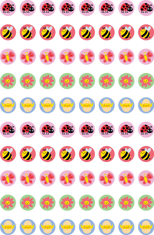 Spring Dots - Dynamic Dots and Stars Stickers - Brain Spice