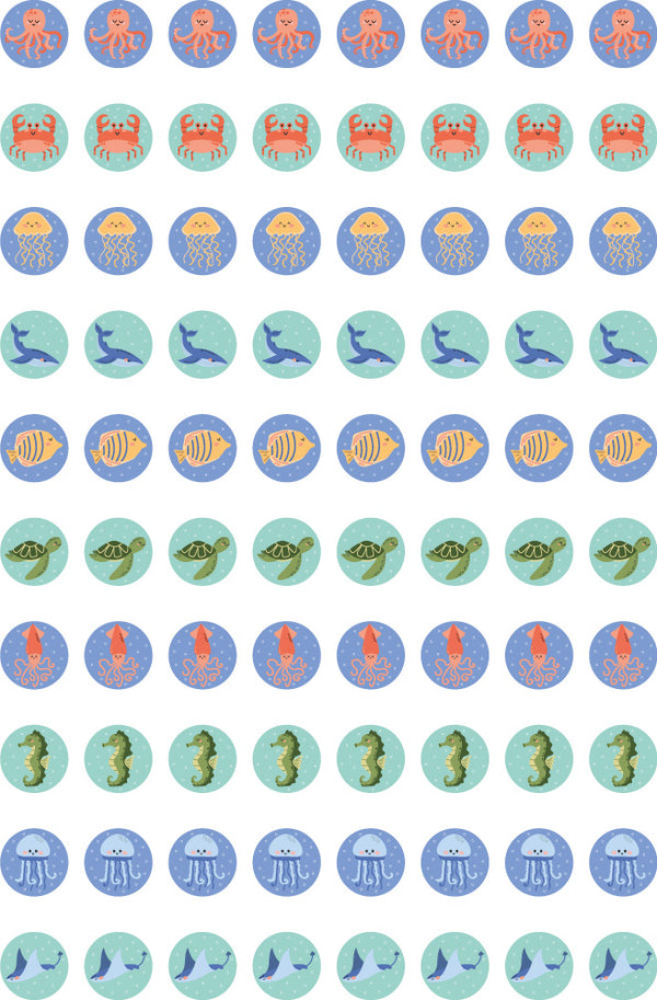Marine Dots - Dynamic Dots and Stars Stickers - Brain Spice