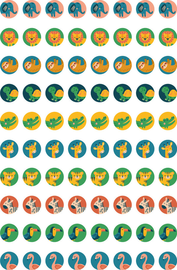 Zoo Dots - Dynamic Dots and Stars Stickers - Brain Spice