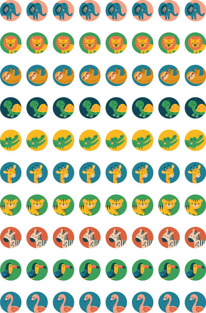 Zoo Dots - Dynamic Dots and Stars Stickers - Brain Spice