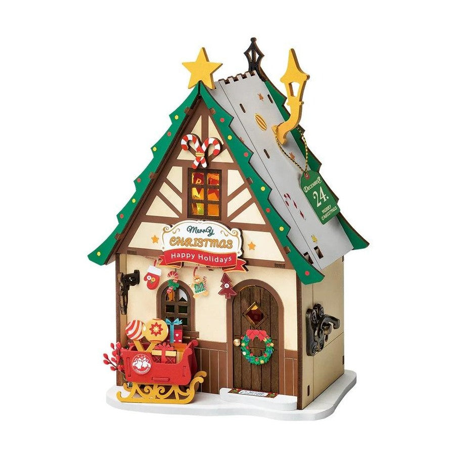 DIY Mini Twinkling Christmas House - Brain Spice