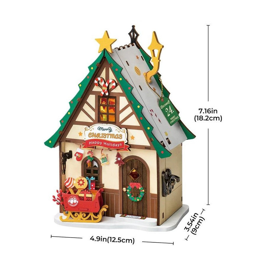 DIY Mini Twinkling Christmas House - Brain Spice