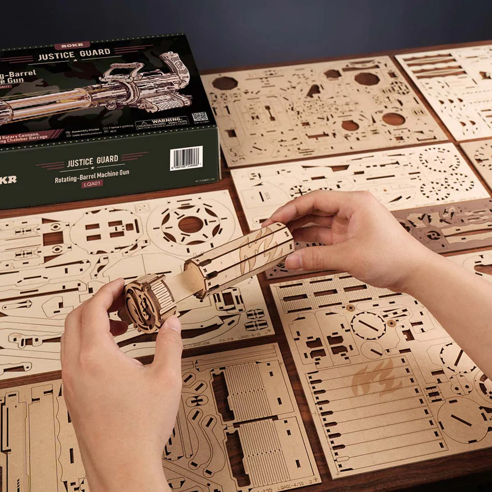 DIY Rotating Barrel Toy Machine Gun - Brain Spice