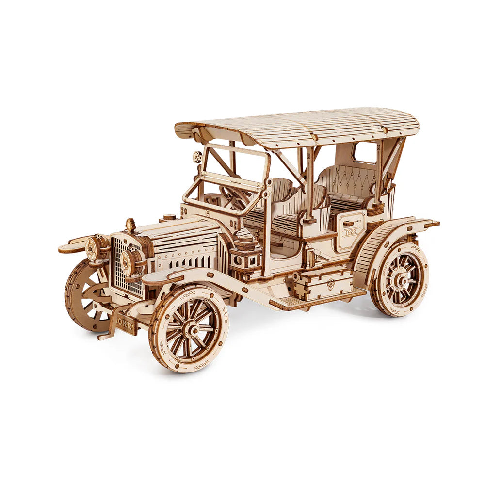 DIY Vintage Car - 3D Wooden Model - Brain Spice