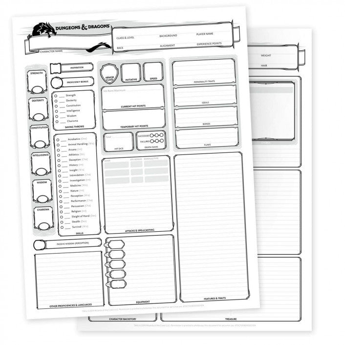 D&D Character Sheets - Brain Spice