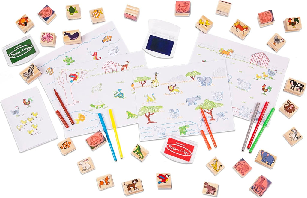 Deluxe Wooden Stamp Set in Display - Brain Spice