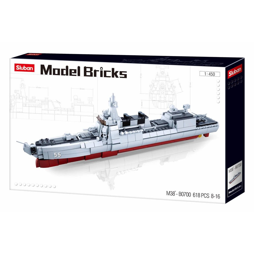 Destroyer - Scale 1 to 450 - Model Bricks 578pcs - Brain Spice