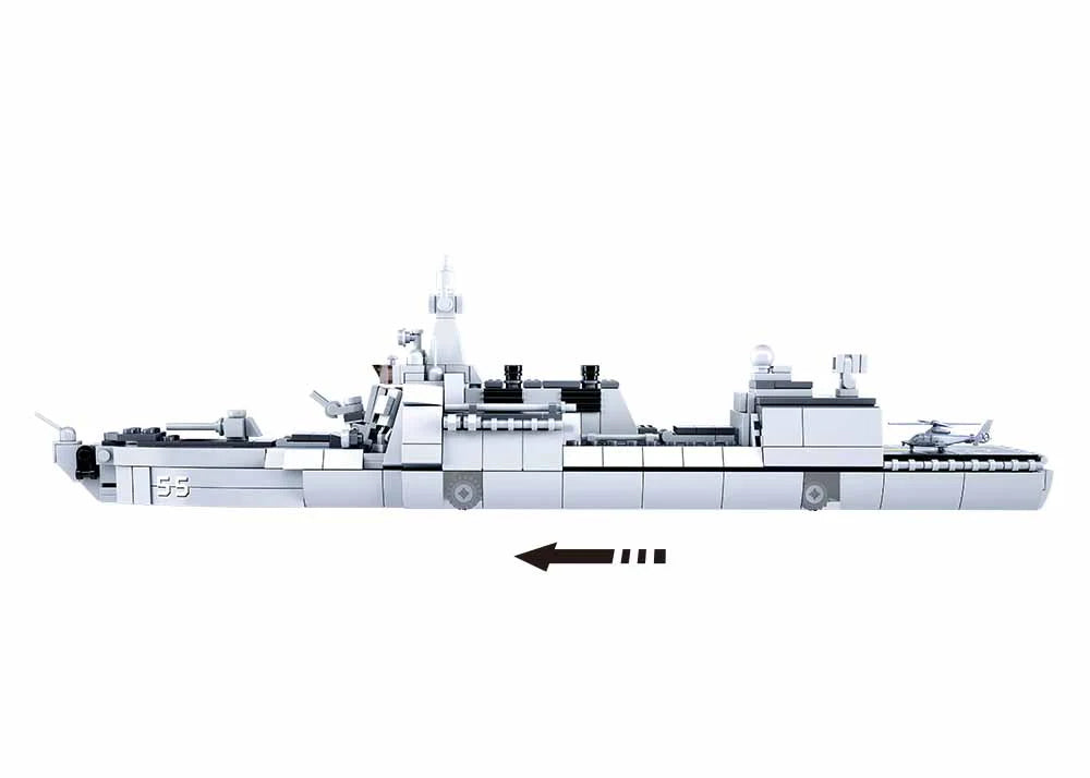 Destroyer - Scale 1 to 450 - Model Bricks 578pcs - Brain Spice