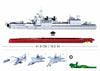 Destroyer - Scale 1 to 450 - Model Bricks 578pcs - Brain Spice